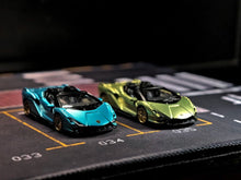 Load image into Gallery viewer, TSC 1:64 Blue Green Sian Super Racing Sports Model Diecast Metal Car New Collection