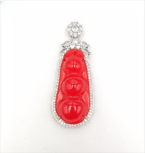 Load image into Gallery viewer, Nature Jade Fortune Beans Pendant Necklace Gift Jewelry charm Blessing Lucky a