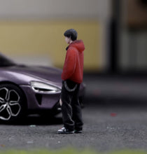 Load image into Gallery viewer, 1:64 Painted Figure Model Miniature Resin Sand Boy with Skate Board in Red Cool