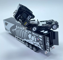 Load image into Gallery viewer, CC 1:64 Black Dinosaur Scania Container Truck Model Diecast Metal Car New Collection