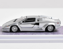 Load image into Gallery viewer, FY 1:64 Silver Countach LP5000 QV Racing Sports Model Diecast Metal Car New Collection