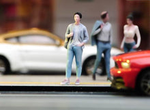 Load image into Gallery viewer, 1:64 Painted Figure Model Miniature Resin Diorama White Caual Man With Backpack