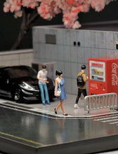 Load image into Gallery viewer, 1:64 Painted Figure Mini Model Miniature Resin Diorama Sand Girl Lady Blue Dress