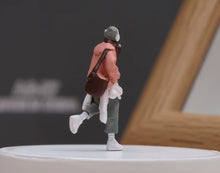 Load image into Gallery viewer, 1:64 Painted Figure Model Miniature Resin Diorama Toy Sand Casual Wearing Girl