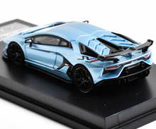Load image into Gallery viewer, JY 1:64 Ice Blue Aventador SVJ LP770-4 Sports Model Diecast Metal Car New Collection