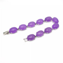 Load image into Gallery viewer, Nature Jade Beaded Bracelet Jewelry Blessing Lucky Fortune Gift For Her Purple F