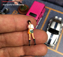 Load image into Gallery viewer, 1:64 Painted Figure Mini Model Miniature Resin Diorama Pretty Girl Mini Skirt W