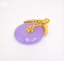 Load image into Gallery viewer, Nature Jade Purple Fortune Pendant Necklace Gift Jewelry charm Blessing Lucky