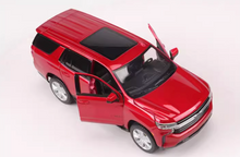Load image into Gallery viewer, Maisto 1:26 Red 2021 Chevrolet Tahoe Full Size SUV Model Diecast Metal Car