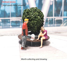 Load image into Gallery viewer, 1:64 Painted Figure Mini Model Miniature Resin Diorama Sand Walking Dog Poodle