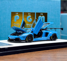 Load image into Gallery viewer, PGM 1:64 Blue Aventador LP700-4 LB Standard Sports Model Diecast Metal Car New Collection