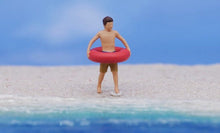 Load image into Gallery viewer, 1:64 Painted Figure Model Miniature Resin Diorama Swimming Kid Man Lady Pool Toy Collection