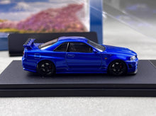Load image into Gallery viewer, FUJI 1:64 JDM Blue Skyline GTR R34 Z-Tune Sports Model Diecast Metal Car New Collection