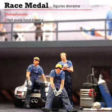 Load image into Gallery viewer, 1:64 Painted Figure Mini Model Miniature Resin Diorama Car Repairman Repaired B