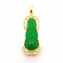 Load image into Gallery viewer, Nature Jade Guanyin Pendant Necklace Gift Jewelry charm Blessing Fortune New ee