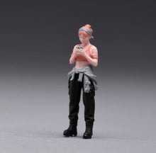 Load image into Gallery viewer, 1:64 Painted Figure Model Miniature Resin Sand Diorama Car Repair Girl Worker