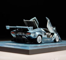Load image into Gallery viewer, Topart 1:64 Ice Blue Countach LP500 #41 Sport Open Model Diecast Metal Car New Collection