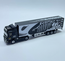 Load image into Gallery viewer, CC 1:64 Black Dinosaur Scania Container Truck Model Diecast Metal Car New Collection