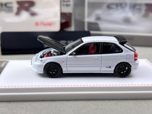 Load image into Gallery viewer, Model1 1:64 JDM White Carbon Civic EK9 R Sports Model Diecast Metal Car New Collection