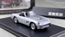Load image into Gallery viewer, King 1:64 Silver 250GT California Spyder SWB Sport Model Diecast Metal Car New Collection
