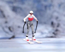 Load image into Gallery viewer, 1:64 Painted Figure Model Miniature Resin Diorama Sand Skii Snowboard Sports Toy Collection