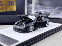 Load image into Gallery viewer, PGM 1:64 Matte Black RWB 993 Classic Sports Model Diecast Metal Car New Collection