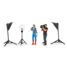 Load image into Gallery viewer, 1:64 Painted Figure Mini Model Miniature Resin Diorama News Anchor Reporter Live