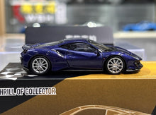 Load image into Gallery viewer, TOC 1:64 Blue 488 Pista Coupe Sports Model Diecast Metal Car New Collection