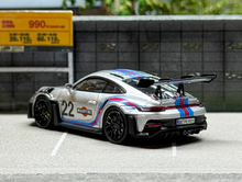 Load image into Gallery viewer, LMLF 1:64 Silver #22 911 992 GT3 RS Racing Sports Model Diecast Metal Car New Collection
