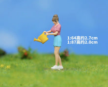 Load image into Gallery viewer, 1:64 Painted Figure Model Miniature Resin Diorama Sand Gardener Nurseryman Woman Collection