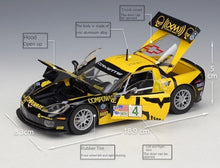 Load image into Gallery viewer, Bburago 1:24 Yellow C6R Muscle Racing Sports Model Toy Diecast Metal Car BN