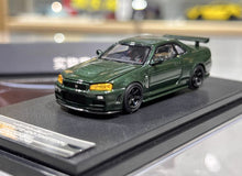 Load image into Gallery viewer, MH 1:64 Green Skyline GTR R34 NISMO CRS VER Sports Model Diecast Metal Car New Collection