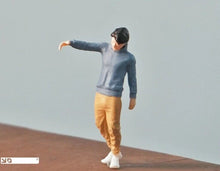 Load image into Gallery viewer, 1:64 Painted Figure Mini Model Miniature Car Scenes Resin Casual Hoddie Man Boy