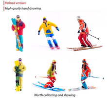 Load image into Gallery viewer, 1:64 Painted Figure Mini Model Miniature Resin Diorama Sand Toy Skiing People New Scene