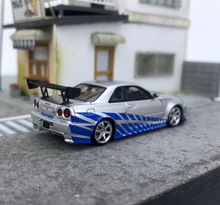 Load image into Gallery viewer, FS 1:64 Fast Speed JDM GTR R34 Skyline Sport Model Diecast Metal Car New