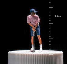 Load image into Gallery viewer, 1:64 Painted Figure Mini Model Miniature Resin Diorama Golf Man Secretary Lady New Scene
