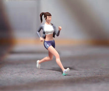 Load image into Gallery viewer, 1:64 Painted Figure Model Miniature Resin Diorama Running Man Lady Dog Sand Toy New