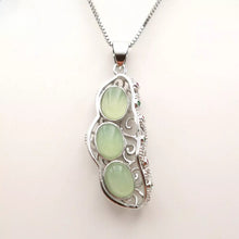 Load image into Gallery viewer, Nature Jade Lucky Beans Pendant Necklace Gift For Woman Jewelry charm Blessing B