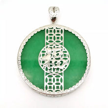 Load image into Gallery viewer, Nature Jade Fortune Round Pendant Necklace Gift Jewelry charm Blessing Lucky G