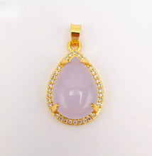 Load image into Gallery viewer, Nature Jade Water Drop Pendant Necklace Gift Jewelry charm Blessing Lucky New f