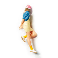 Load image into Gallery viewer, 1:64 Painted Figure Mini Model Miniature Resin Diorama Braces Skirt Girl Playful