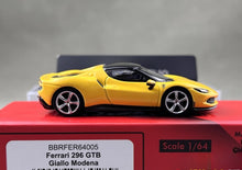 Load image into Gallery viewer, BBR 1:64 Yellow 296 GTB Hard Top Racing Sports Model Diecast Metal Car New Collection