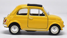 Load image into Gallery viewer, Bburago 1:21 Yellow 1965 500F Classic Vintage Model Toy Diecast Metal Car BN