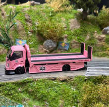 Load image into Gallery viewer, CC 1:64 Pink H300 #23 Custom Tow Flatbed Truck Model Diecast Metal Car New Collection
