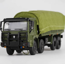 Load image into Gallery viewer, JKM 1:64 Military Green HOWO 8x8 Personnel Carrier Truck Model Diecast Metal