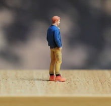 Load image into Gallery viewer, 1:64 Painted Figure Model Miniature Resin Diorama Sand Denim Casual Man Boy Toy