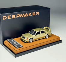 Load image into Gallery viewer, Deepmaker 1:64 Gold 190E EVOII Widebody Sports Model Diecast Resin Car New Collection