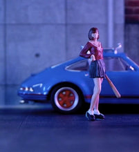 Load image into Gallery viewer, 1:64 Painted Figure Mini Model Miniature Resin Diorama Baseball Bat Beauty Girl