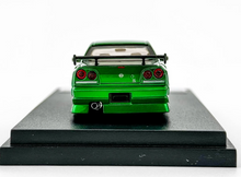 Load image into Gallery viewer, Mortal 1:64 Green Skyline GTR ER34 25GT-t Sports Model Diecast Metal Car New Collection