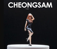Load image into Gallery viewer, 1:64 Painted Figure Mini Model Toy Miniature Car Scenes Resin Cheongsam Lady